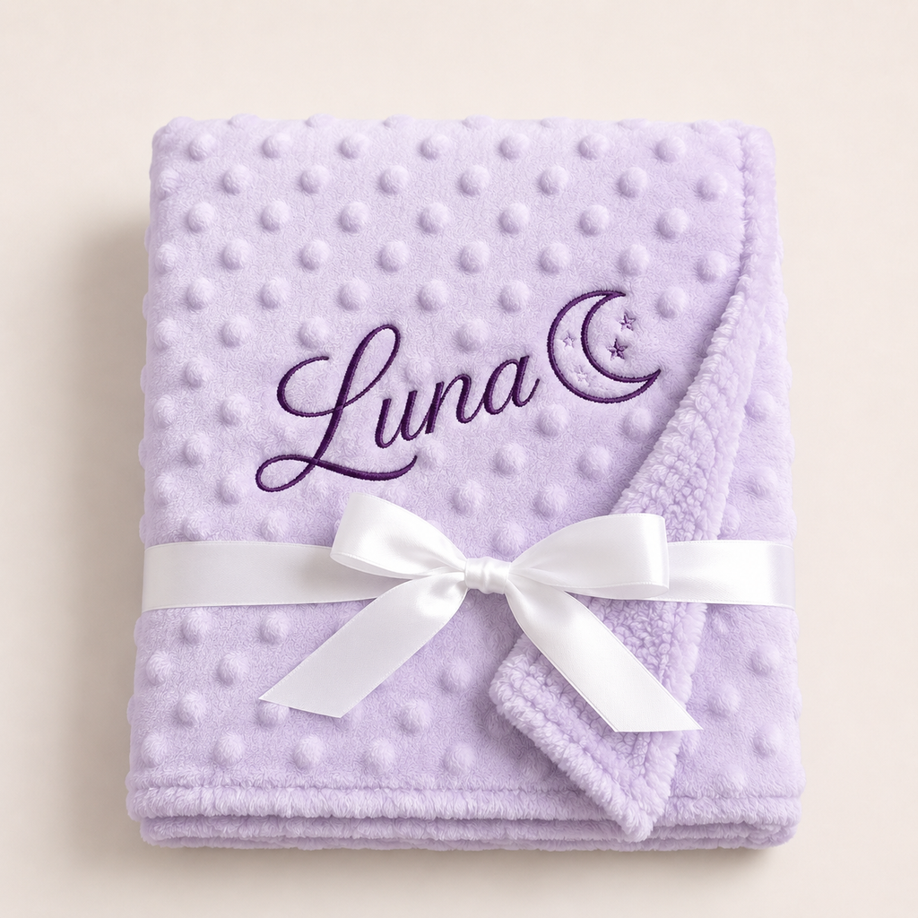 Manta bebe con bordado personalizado