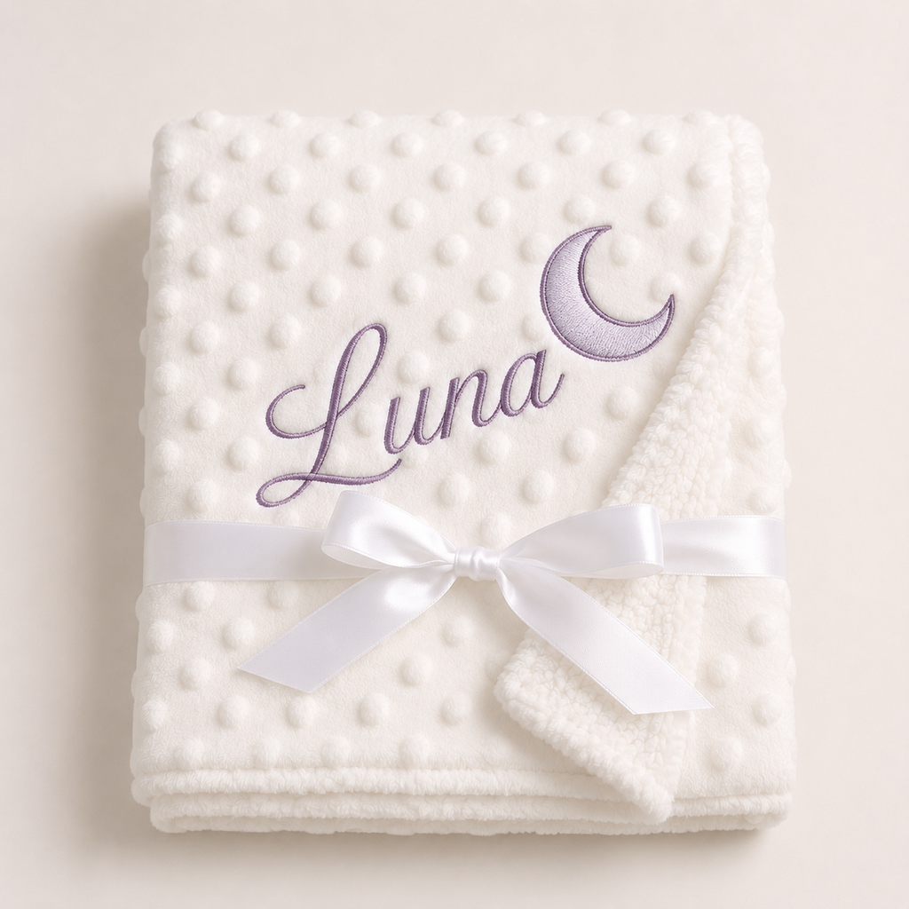 Manta bebe con bordado personalizado