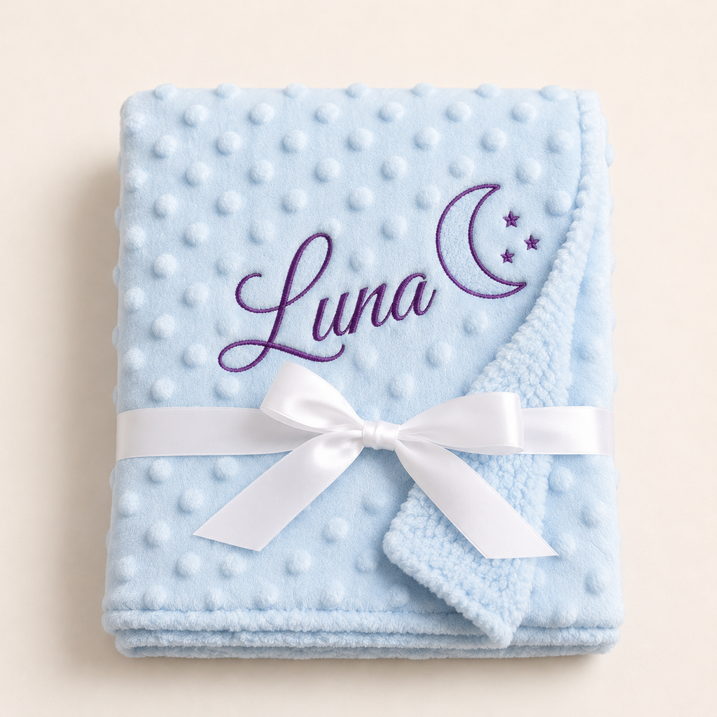 Manta bebe con bordado personalizado