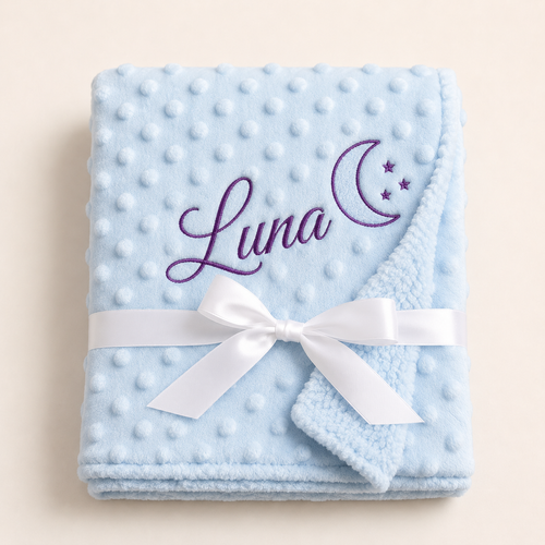Manta bebe con bordado personalizado